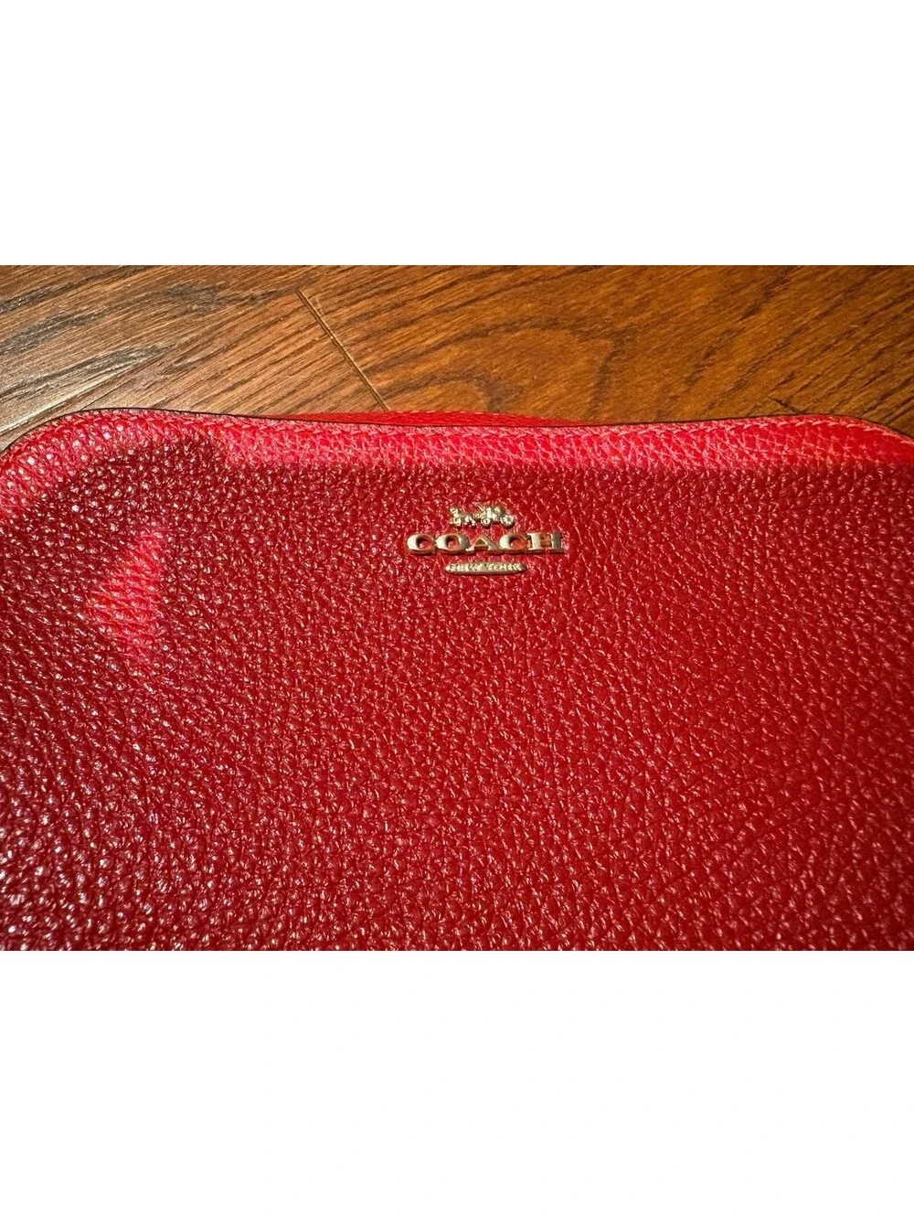 Coach RED Pebbled Leather Mini Camera Crossbody Bag